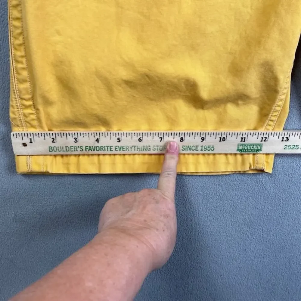 Vintage Polo Jeans Co. Shorts Mens Large Yellow RL-67 Button Fly Boating Baggy - Picture 11 of 13